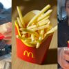 ‘Miss girl taking her job too serious’: Worker tries to prove that the fries are different sizes after speculation McDonald’s is tricking customers