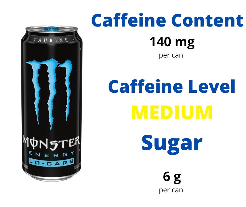 caffeine in low carb monster