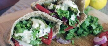 Pita Falafel Sandwich with Tahini Sauce