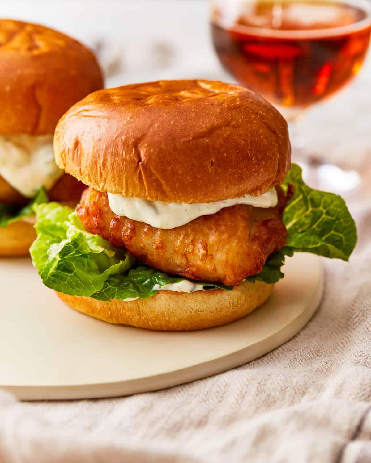 calories in fried fish sandwich