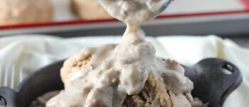 Skinny Biscuits and Gravy with Whole-Wheat Sage Biscuits