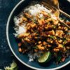 Ginger Peanut Chicken with Coconut Rice