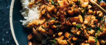 Ginger Peanut Chicken with Coconut Rice