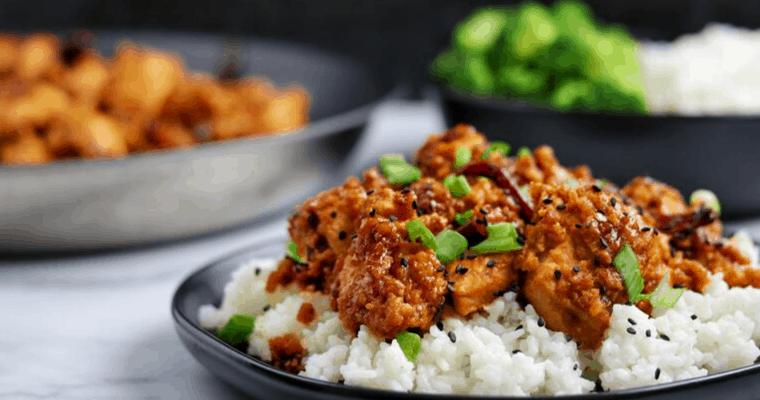 how much protein in general tso chicken