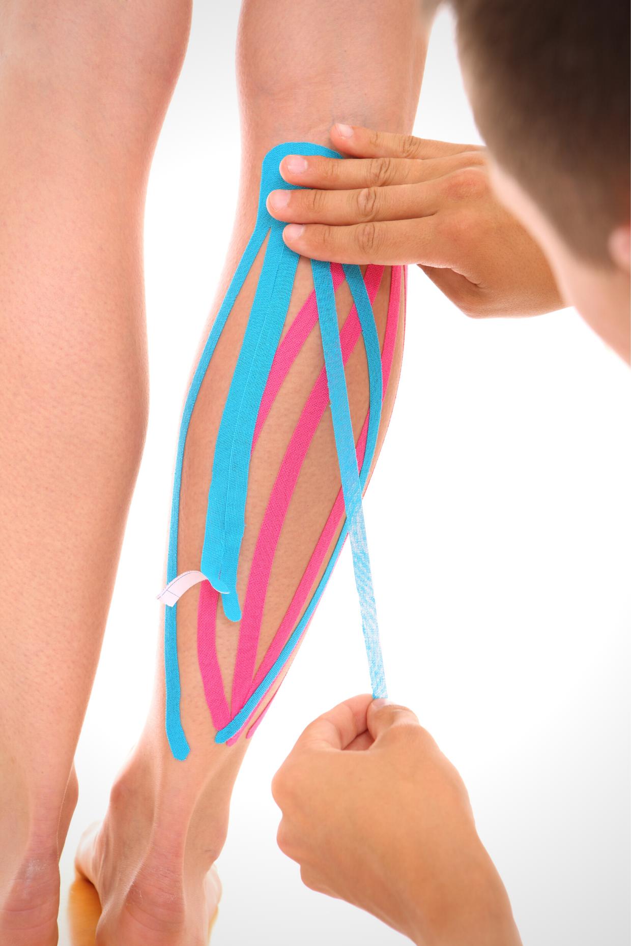 how to tape a calf muscle