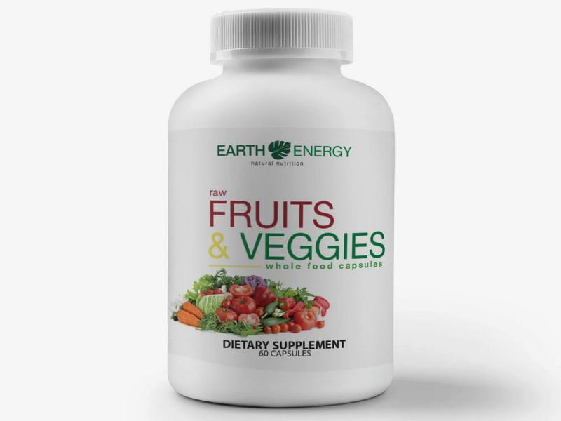 ingredients in earth energy fruits and veggies