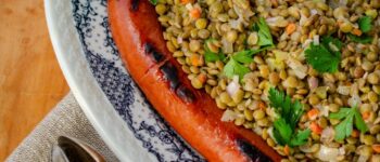 Easy as a Walk in the Park: Warm Lentils and Turkey Kielbasa