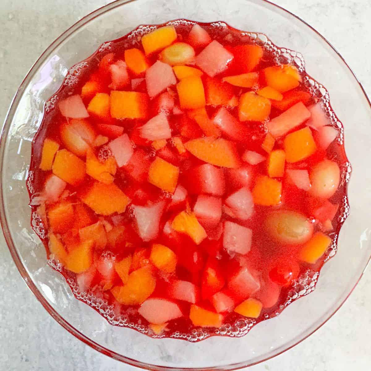 adding canned fruit to jello