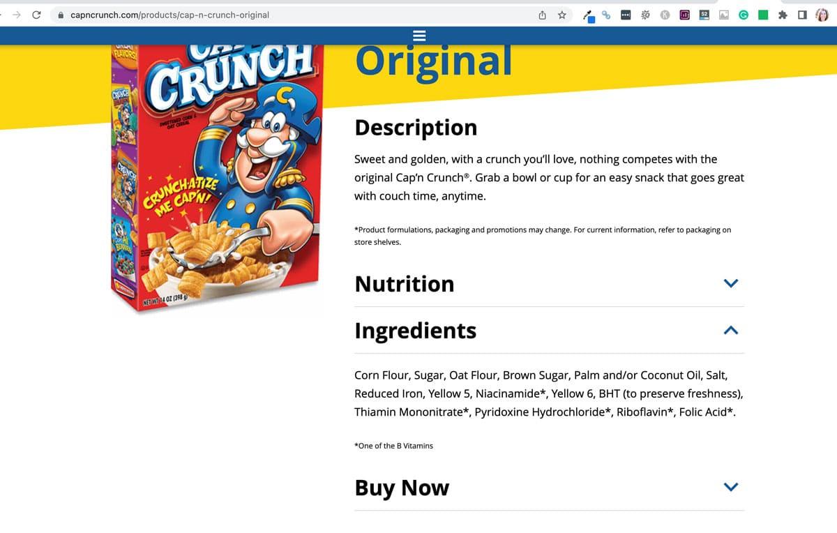 are captain crunch gluten free