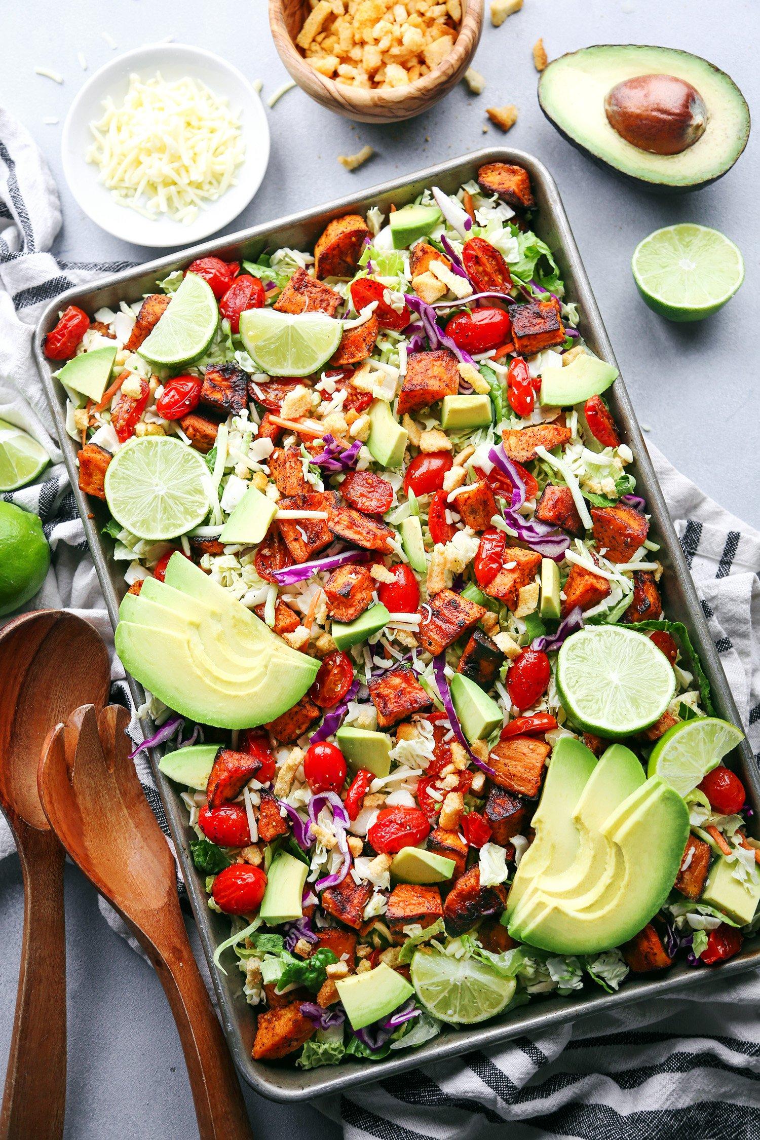 Roasted Sweet Potato Sheet Pan Salad | Healthy and Hearty | Wife Mama Foodie