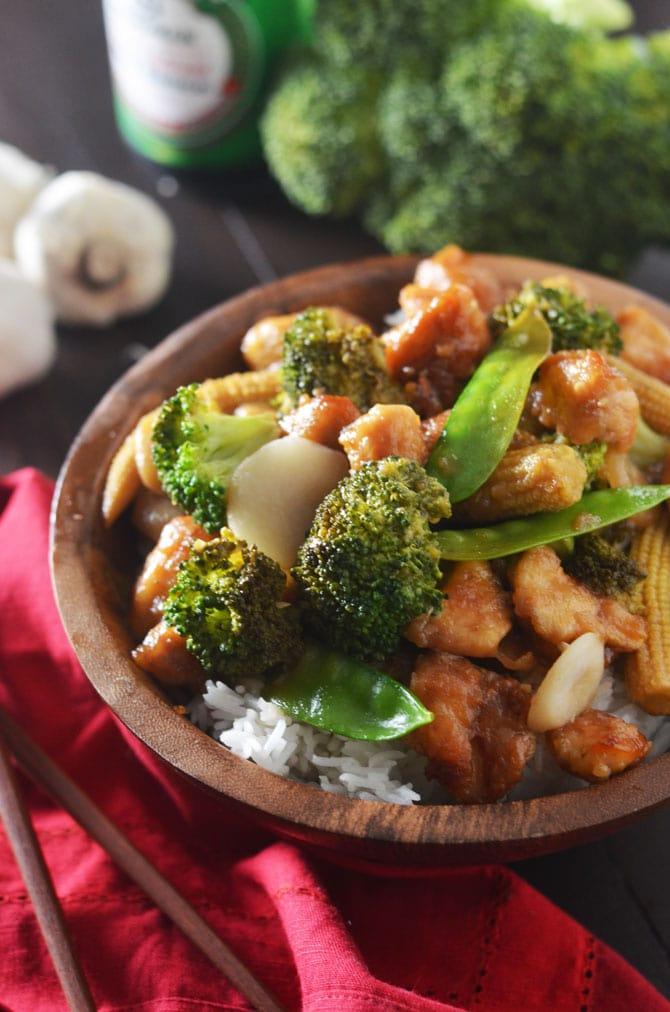 broccoli in garlic sauce calories