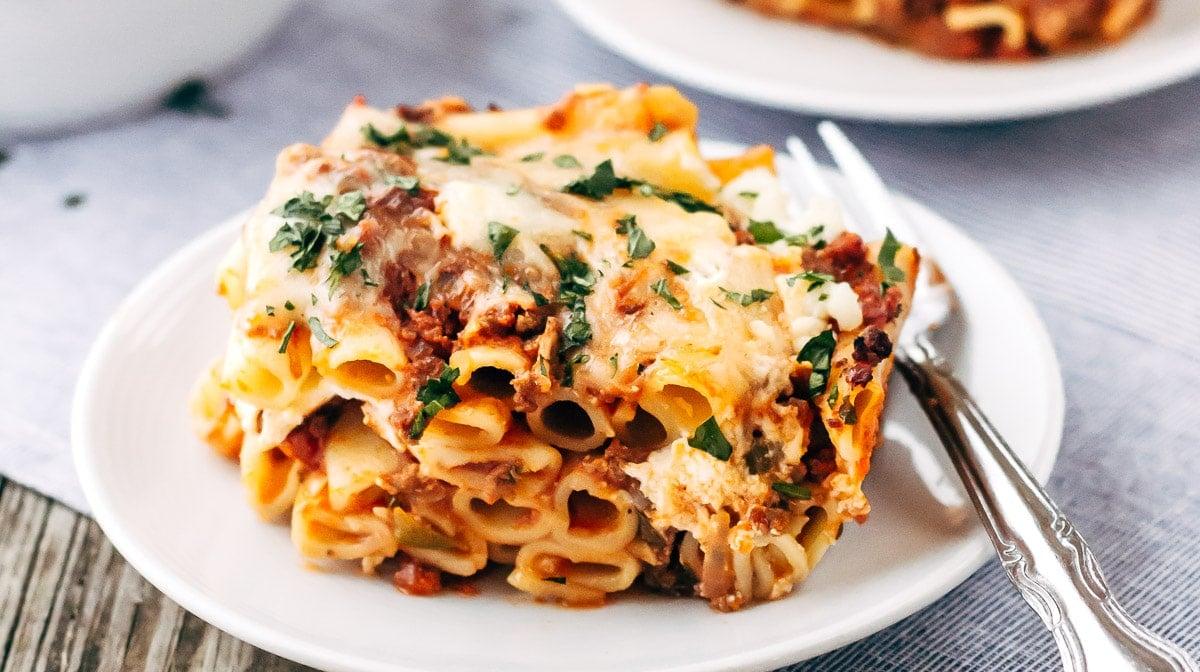 calories in baked ziti with meat sauce