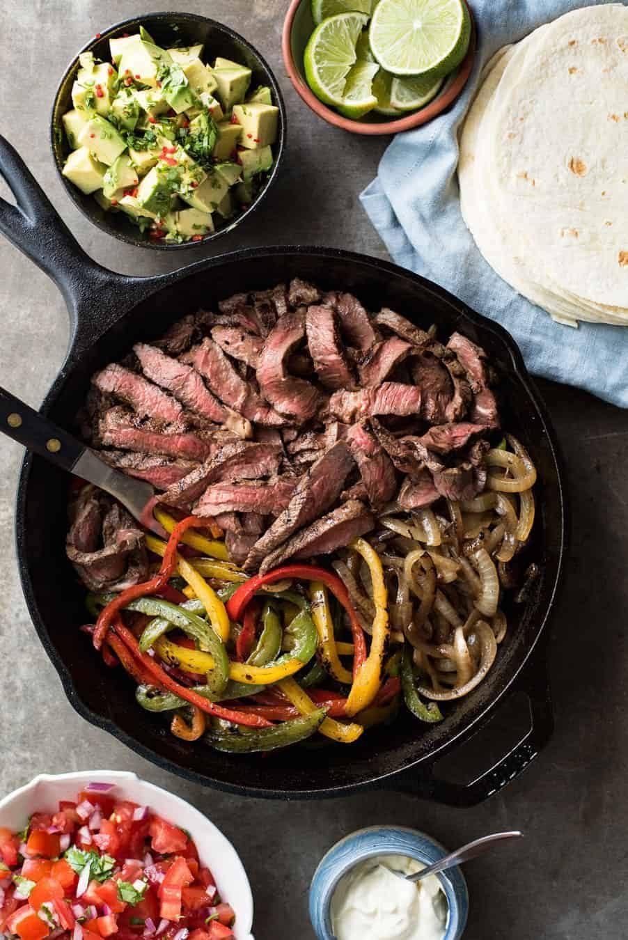 calories in beef fajita meat