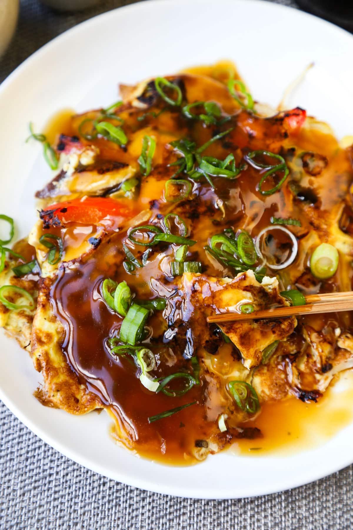 calories in chicken egg foo young