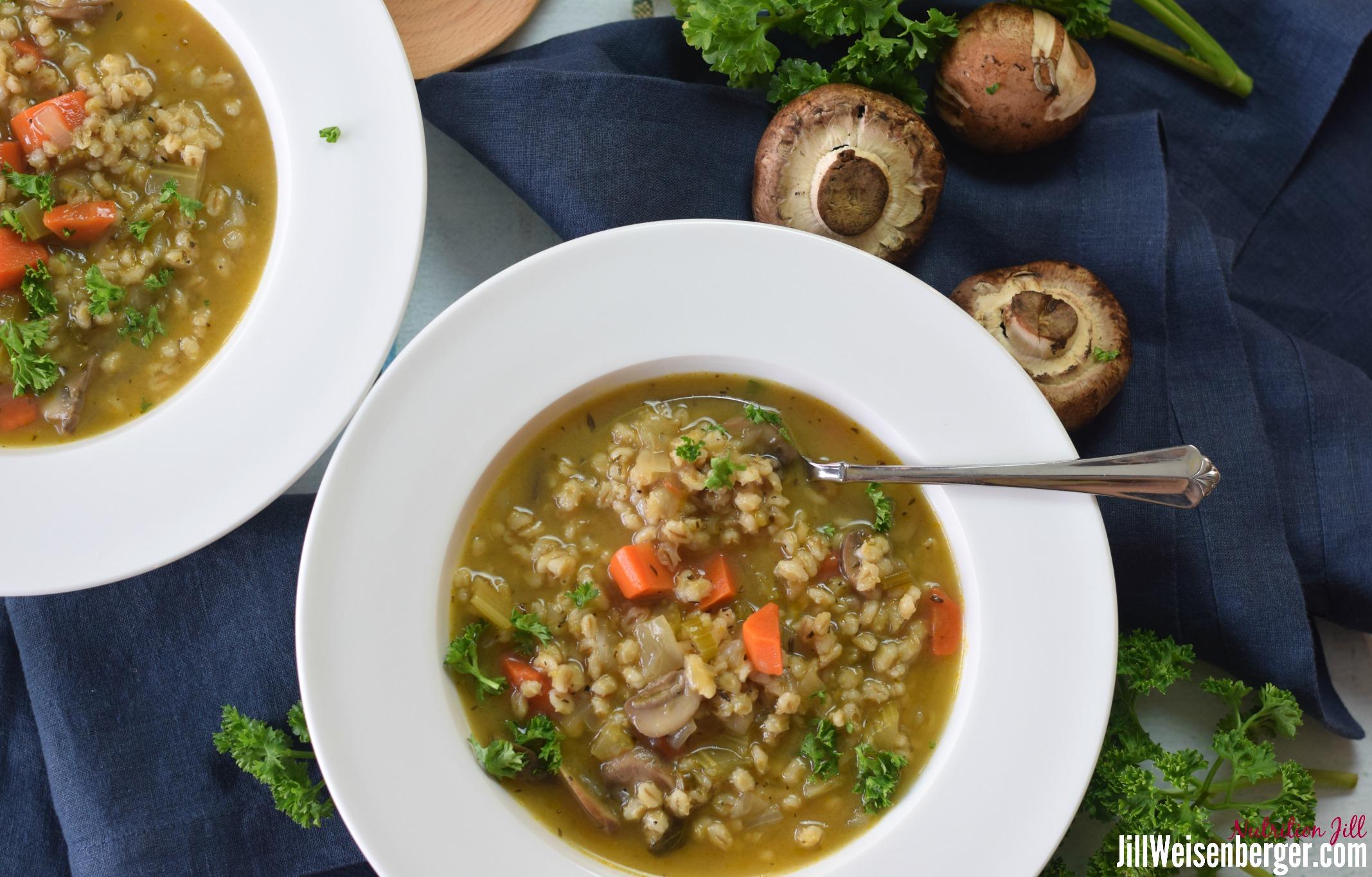 calories in mushroom barley soup