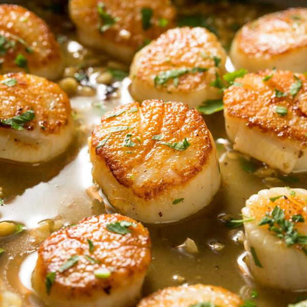 calories in pan seared scallops