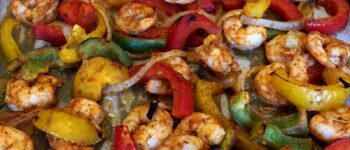 Keto Sheet Pan Shrimp Fajitas