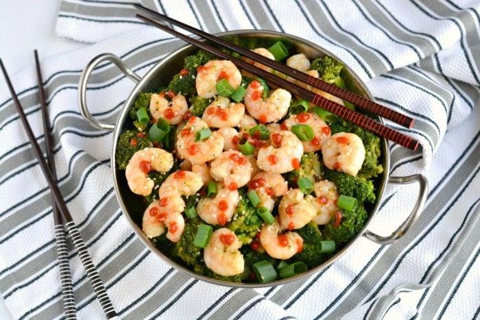 calories in shrimp with broccoli