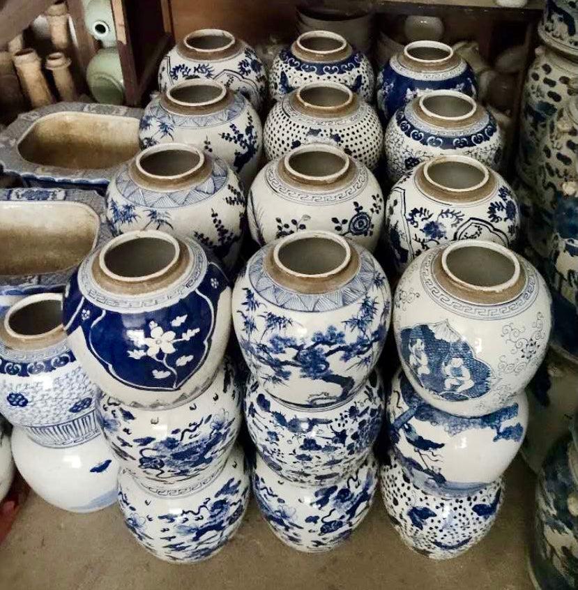 chinese blue and white ginger jar