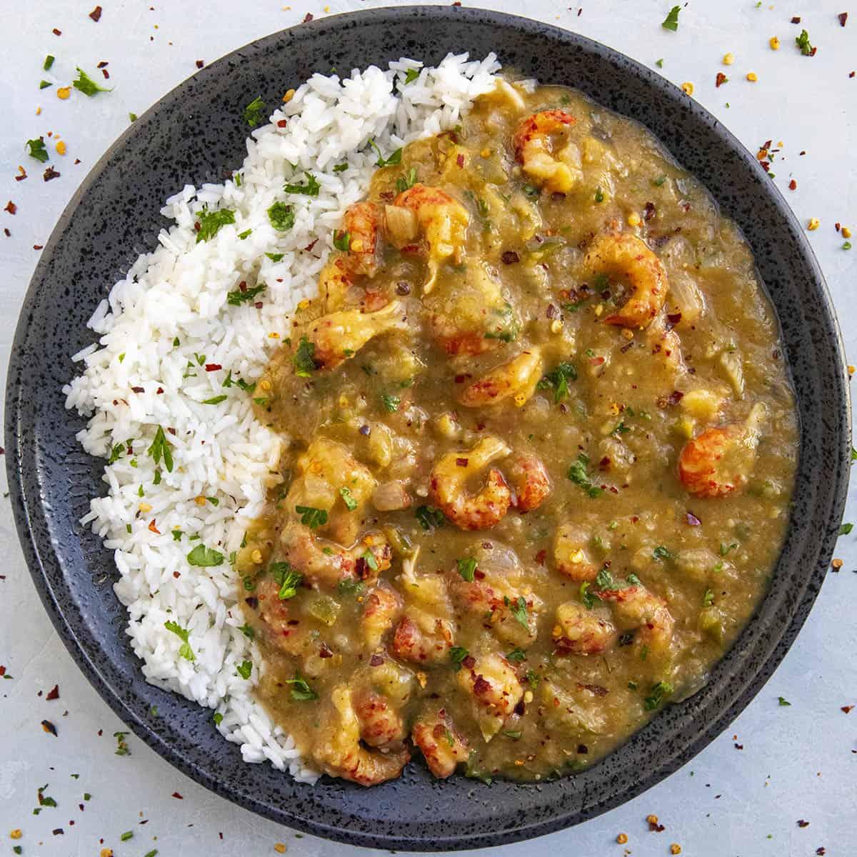 crawfish etouffee calories with rice