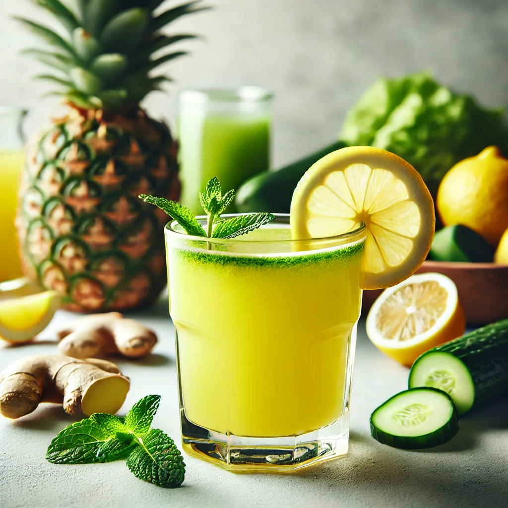 detox drink cucumber lemon pineapple ginger