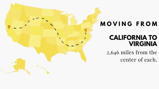 California to Virginia