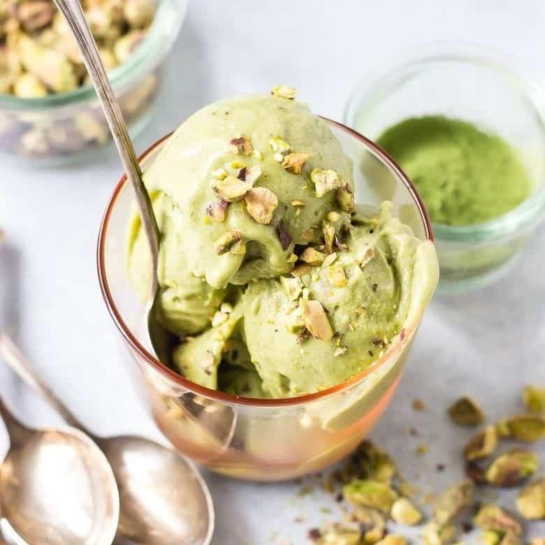 green tea ice cream calories