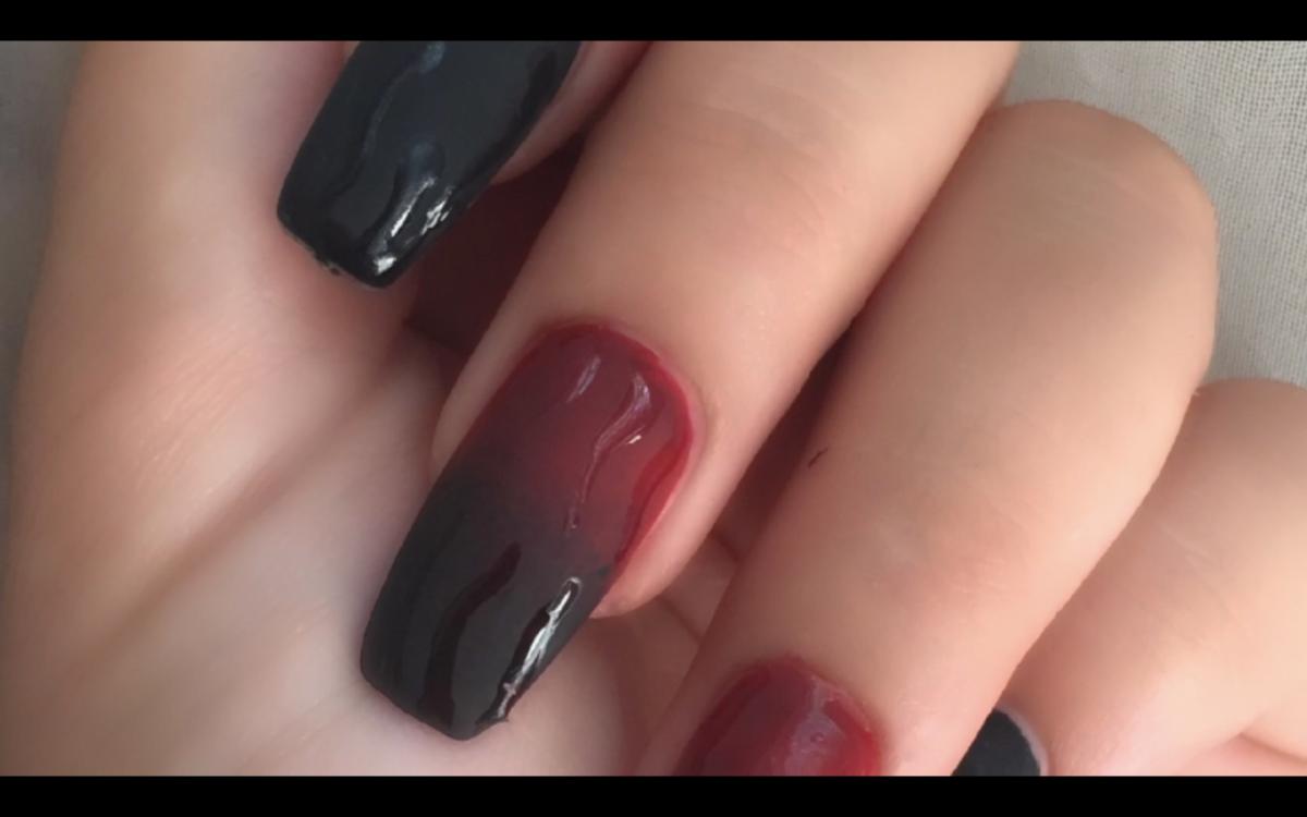 how to do matte nails with glossy tips