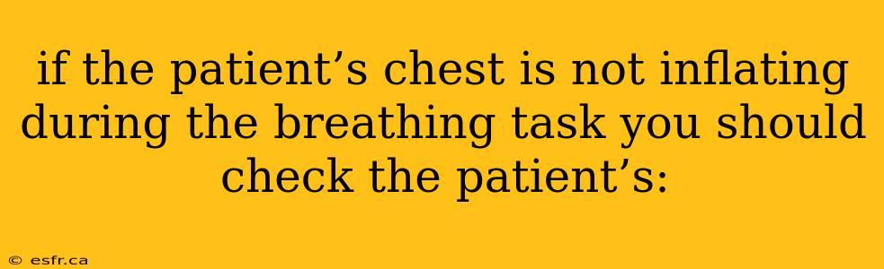 if the patient's chest is not inflating