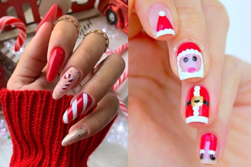 nail designs with red and white