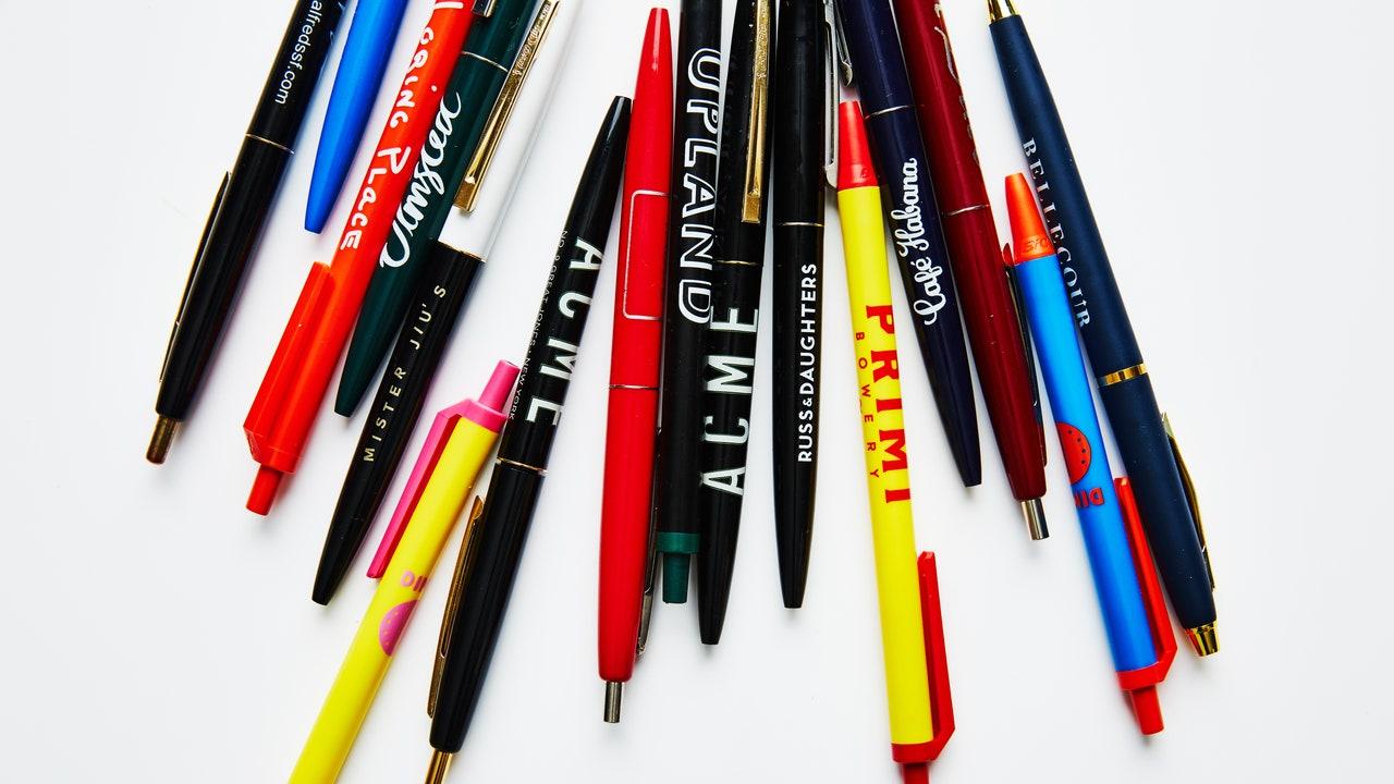 pens with hair on top