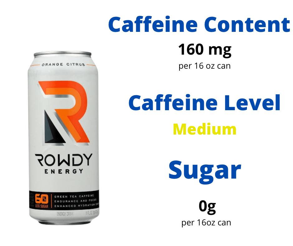 rowdy energy drink caffeine content