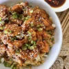 Crispy Sesame Chicken and Fried Rice