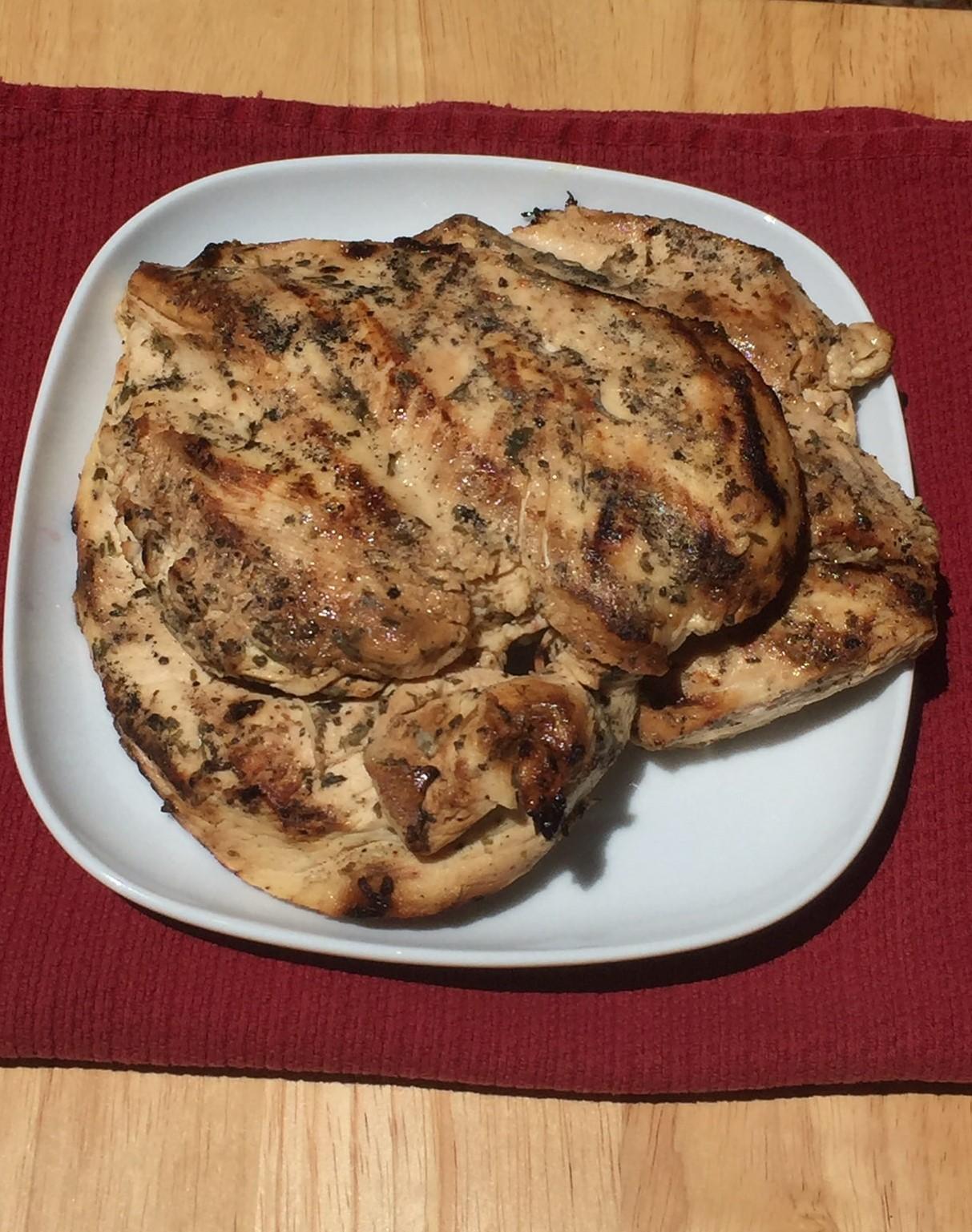 4 Ingredient Easy & Juicy Grilled Garlic and Herb Chicken